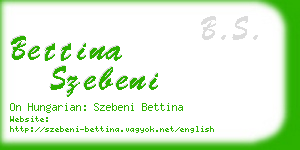 bettina szebeni business card